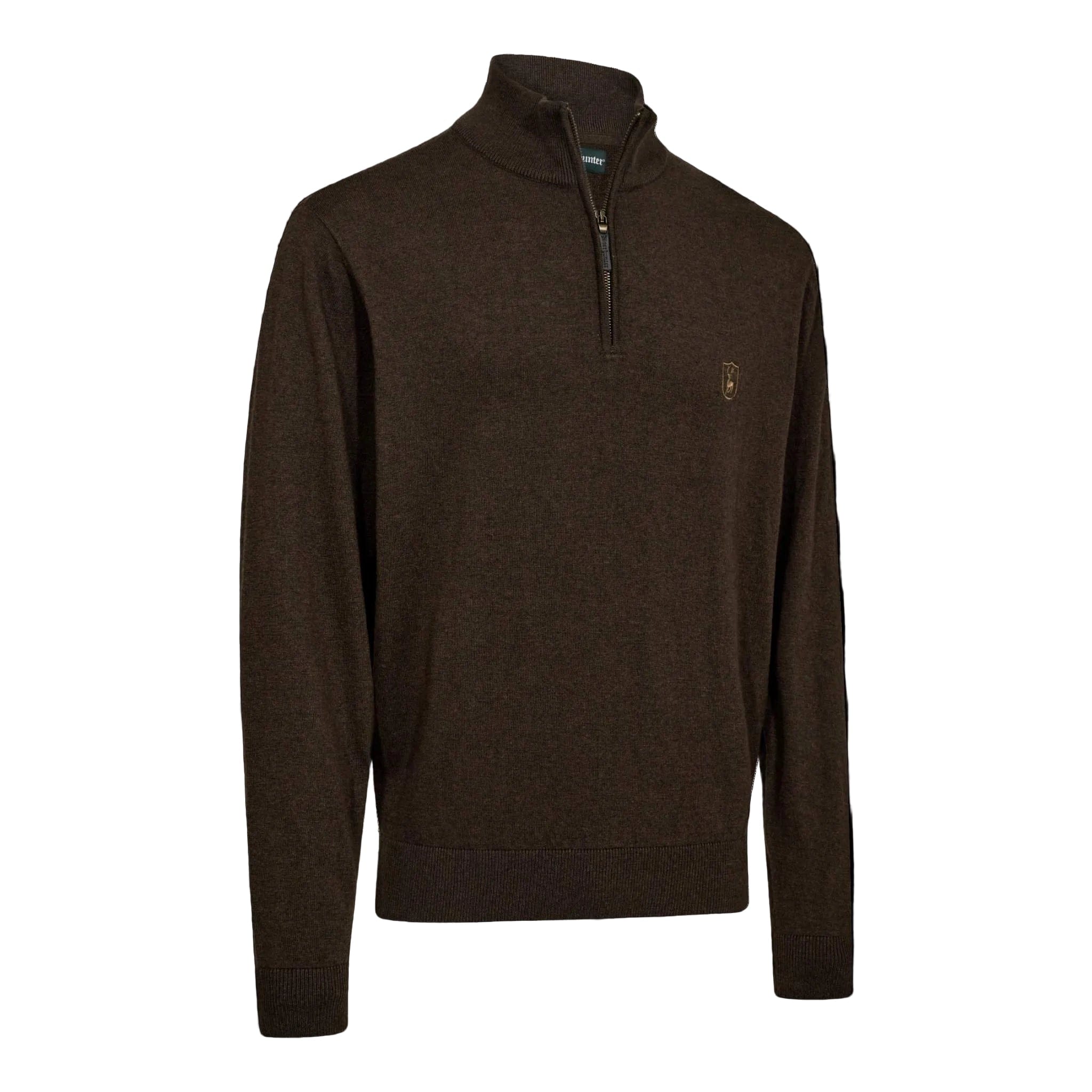 Deerhunter Herren Strickpullover 1/2-Zip Harrington - Heidejagd