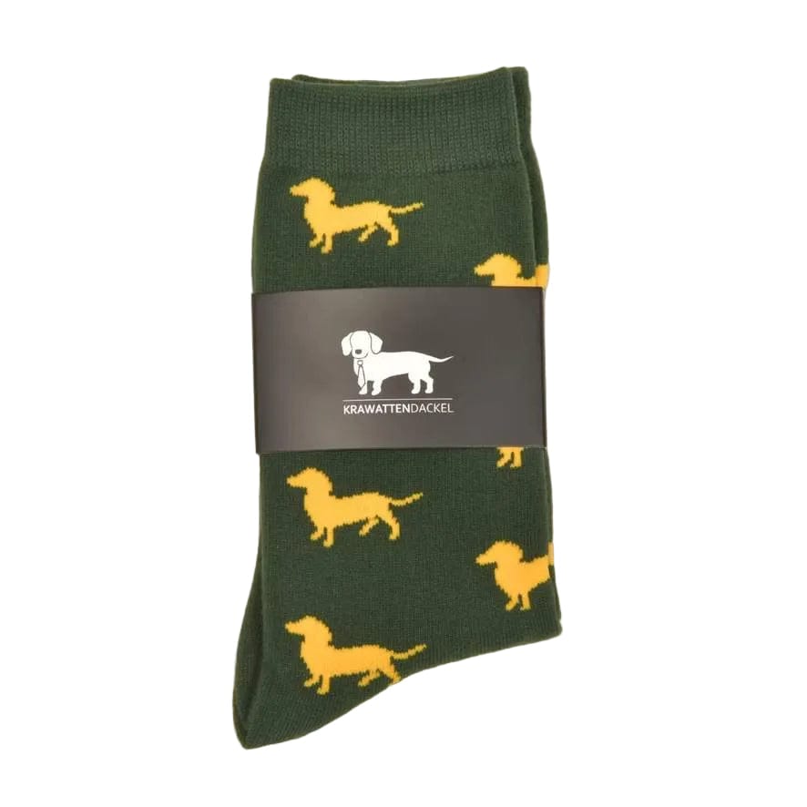 Krawattendackel Socken mit Dackel - Heidejagd