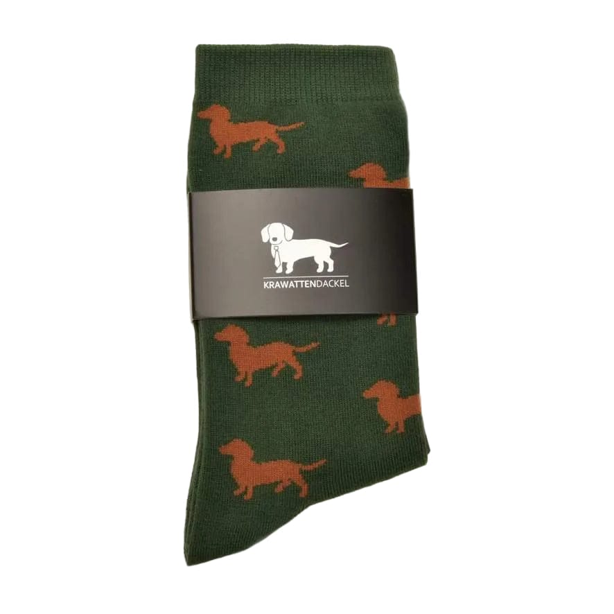 Krawattendackel Socken mit Dackel - Heidejagd