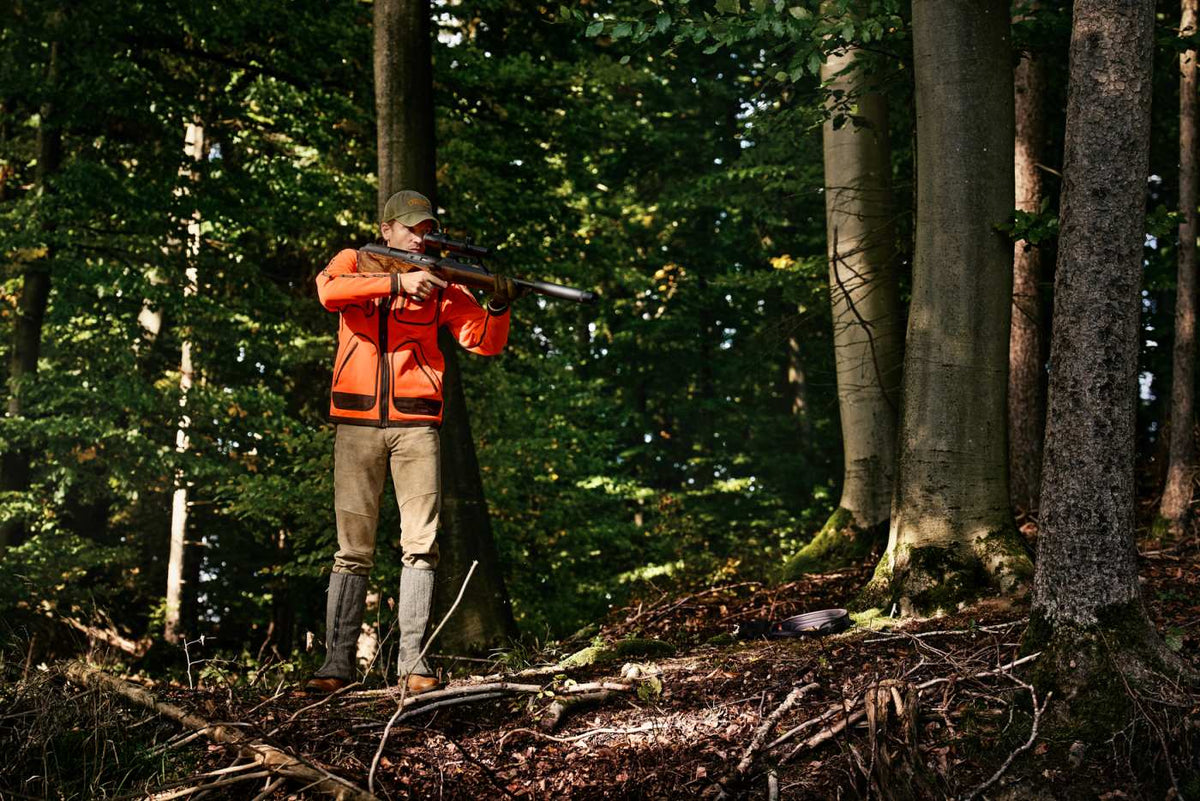Härkila Herren Wendejacke Kamko Blaze Fleece in Orange blaze/Willow green – im Revier