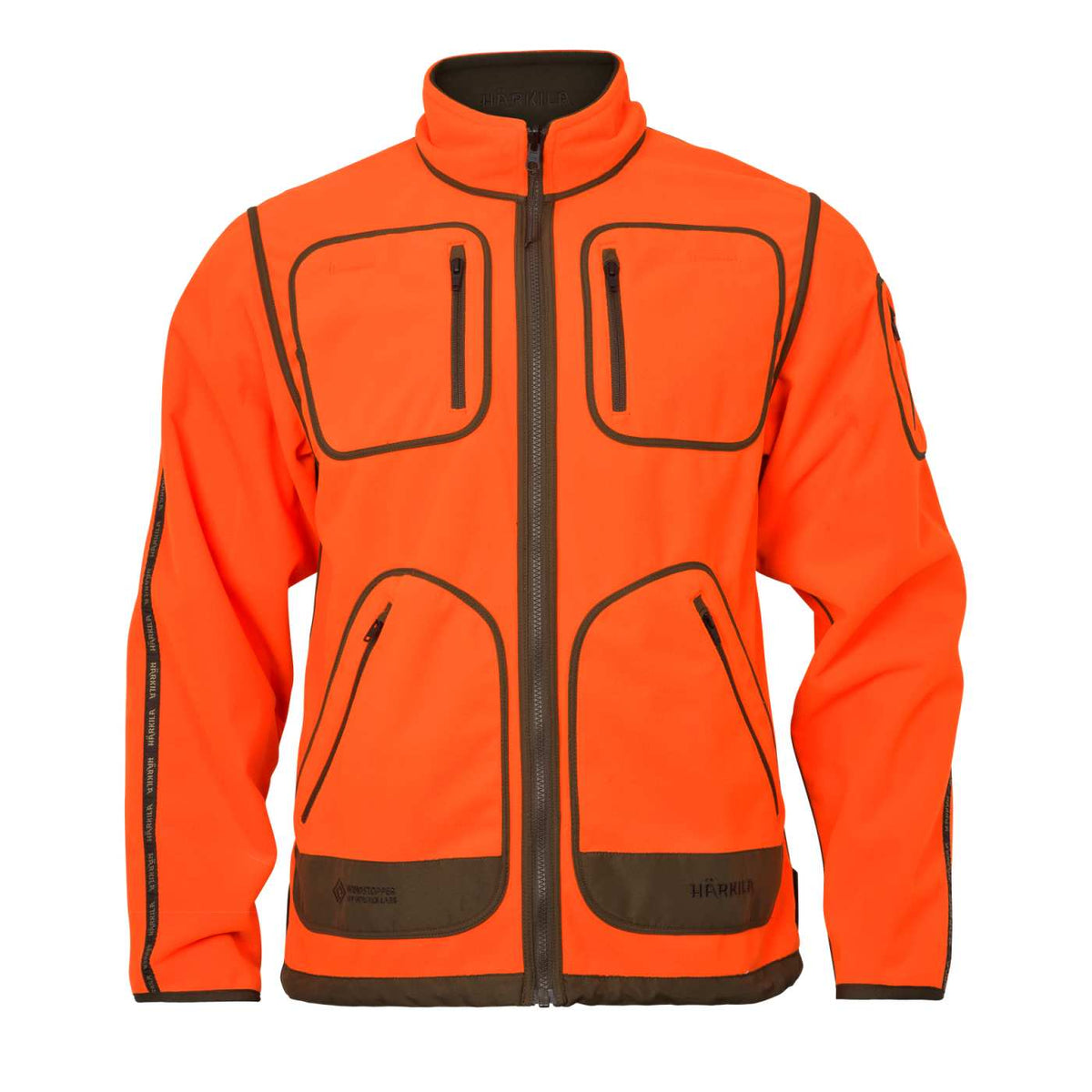 Härkila Herren Wendejacke Kamko Blaze Fleece in Orange blaze/Willow green