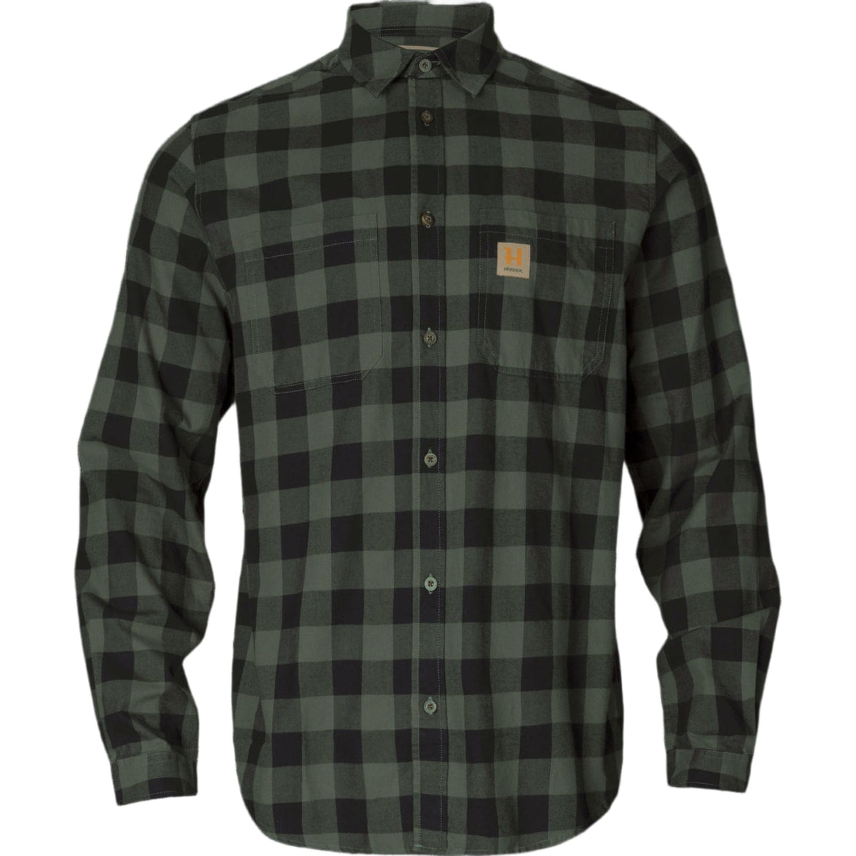 Härkila Langarmhemd Scandinavian in Green Check