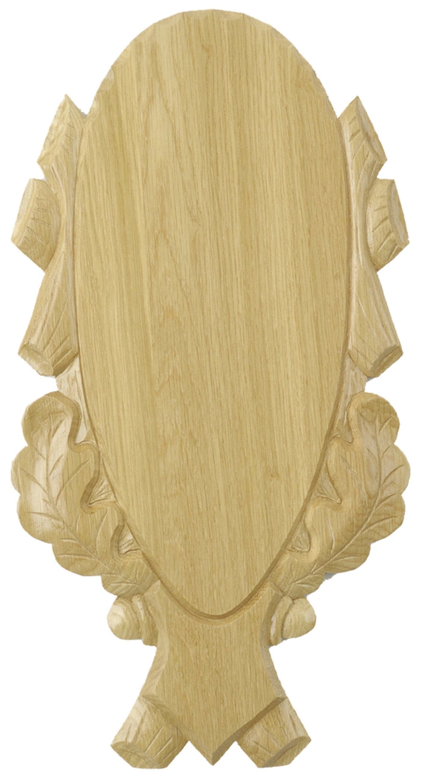 Hirschschild Eiche geschnitzt hell - Heidejagd