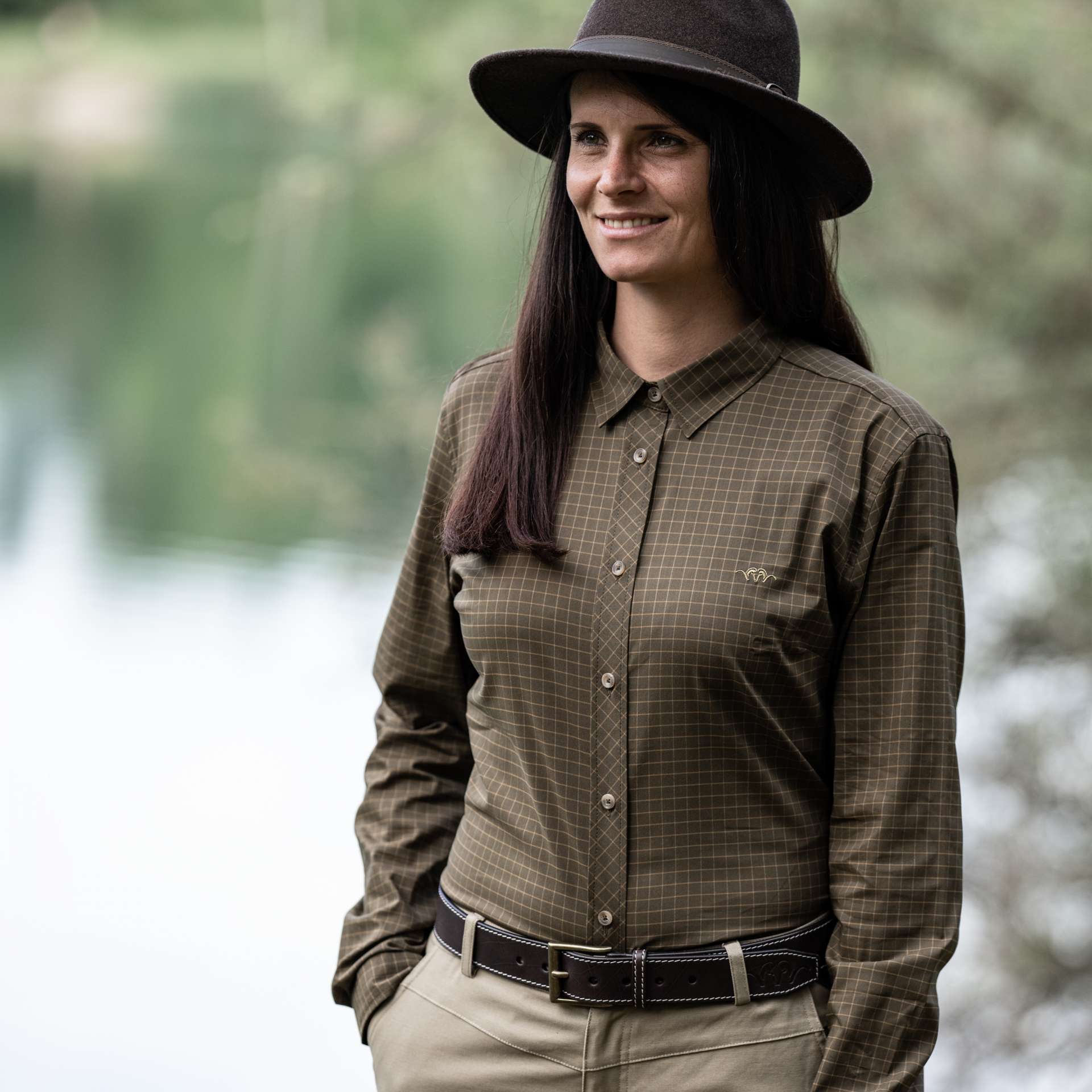 Blaser Damen Stretch Bluse Sergia - Heidejagd