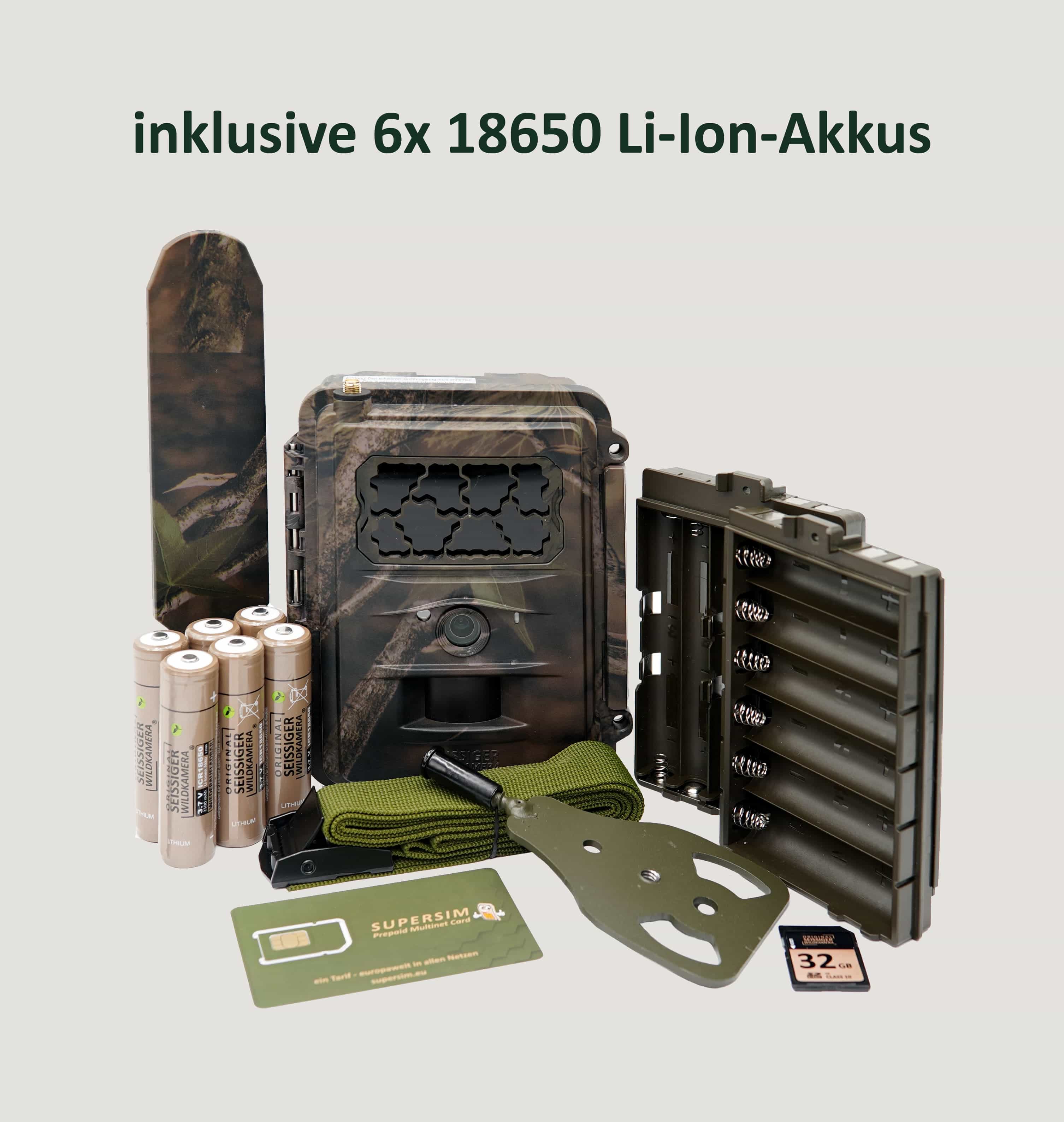 Seissiger Wildkamera Special-Cam LTE Supersim-Edition inkl. 6 x 18650-Akkus - Heidejagd