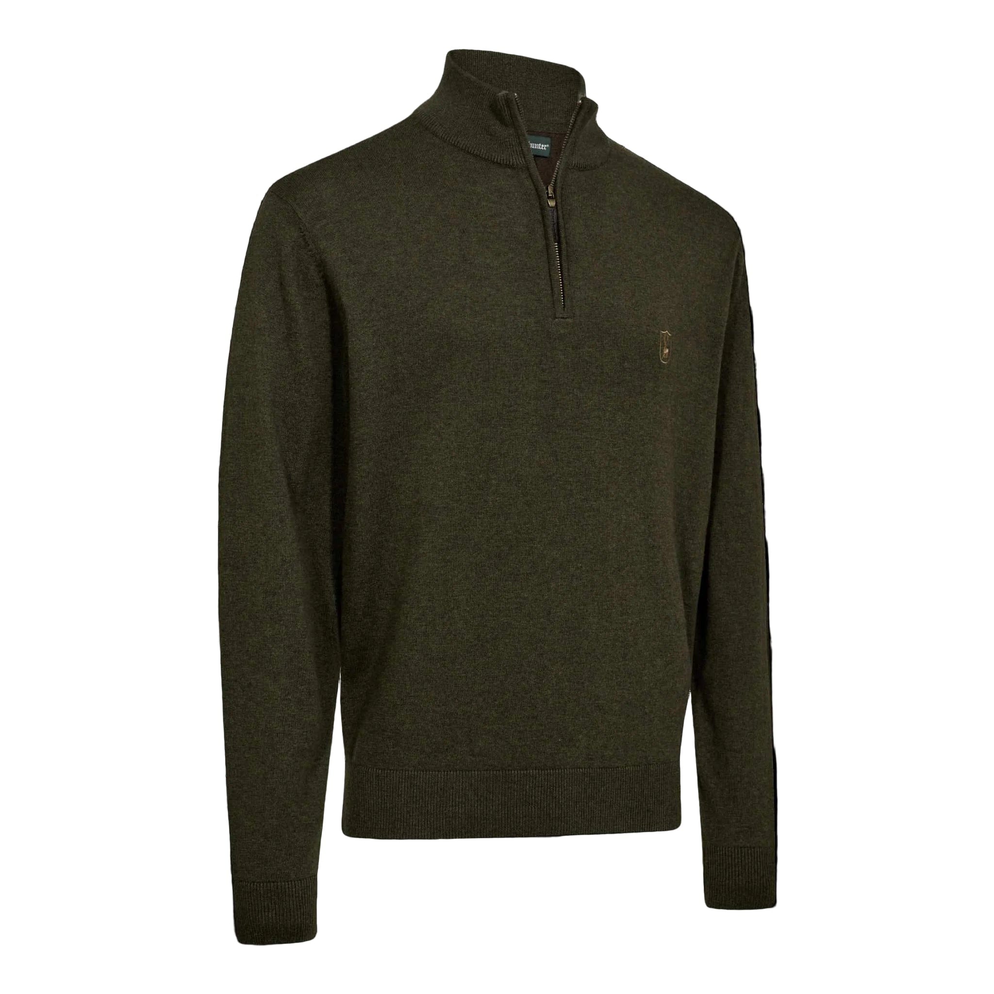 Deerhunter Herren Strickpullover 1/2-Zip Harrington - Heidejagd