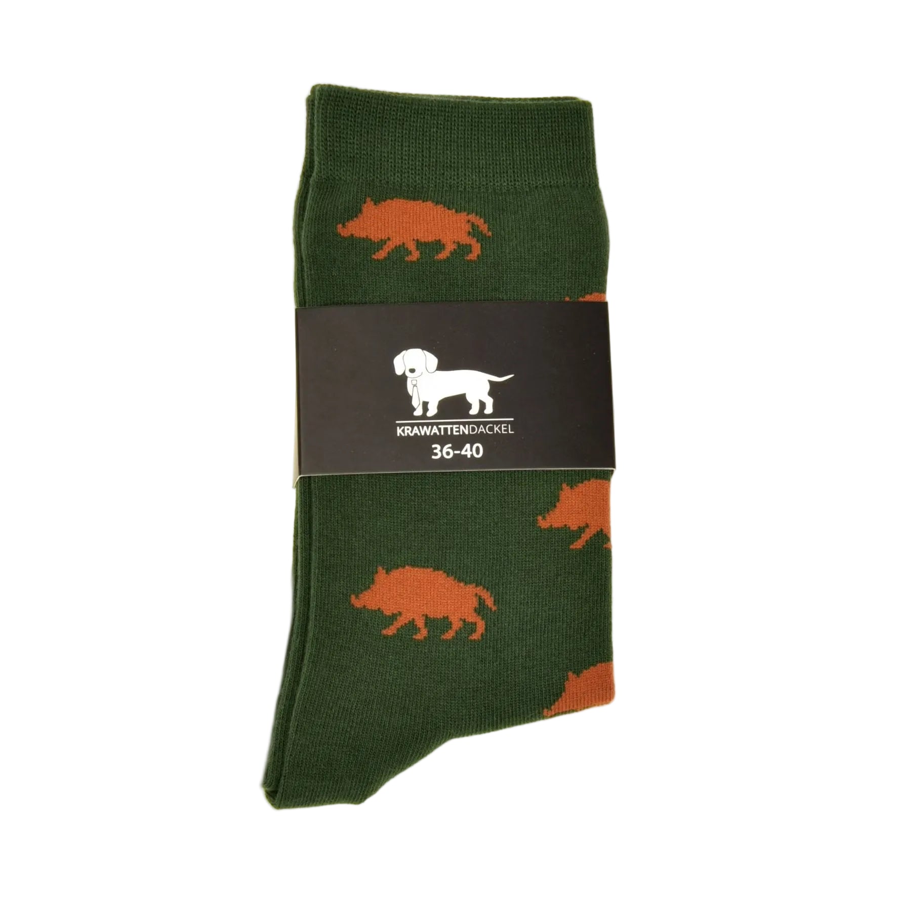 Krawattendackel Socken mit Wildschwein - Heidejagd