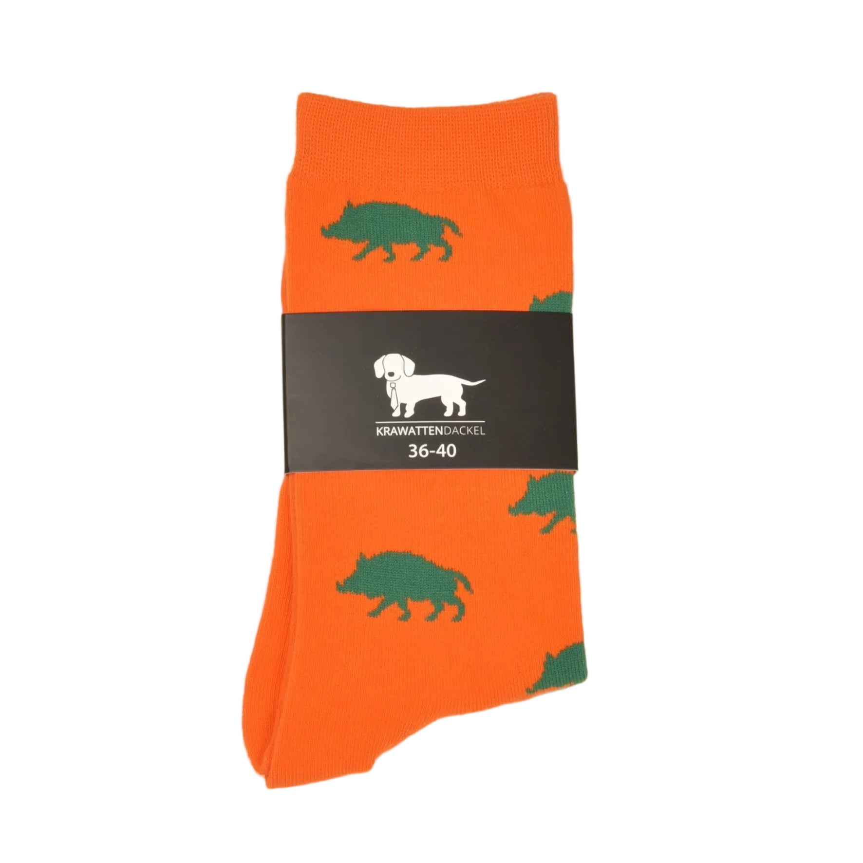 Krawattendackel Socken mit Wildschwein - Heidejagd