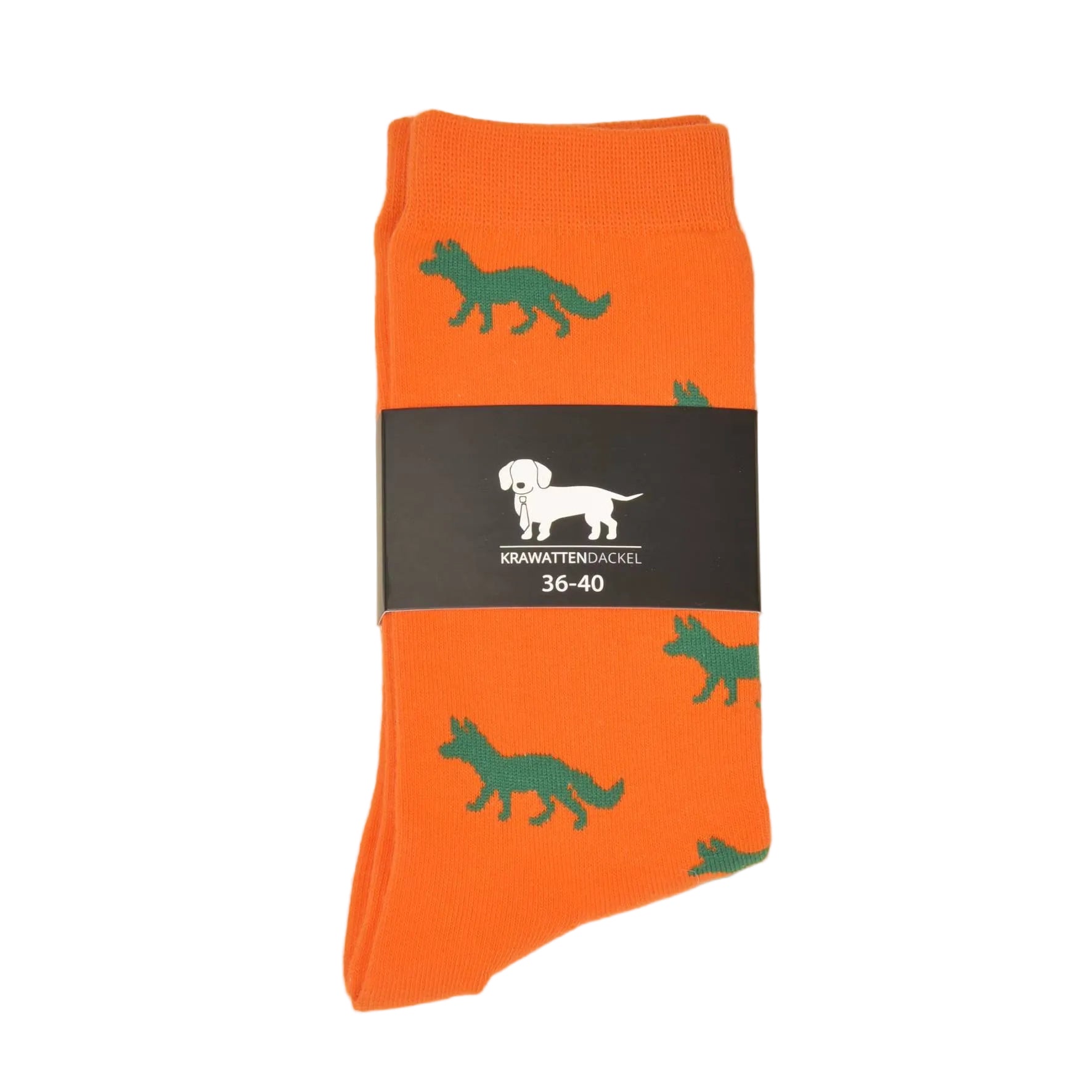 Krawattendackel Socken mit Fuchs - Heidejagd