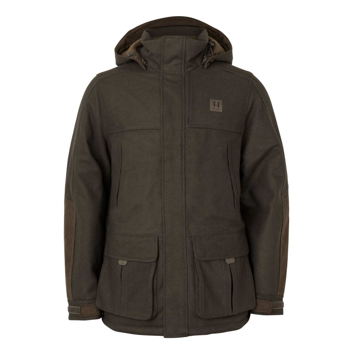 Härkila Herren Winter-Jagdjacke Kodiak CleverWool HSP Insulated in Dark hunting green/Shadow brown