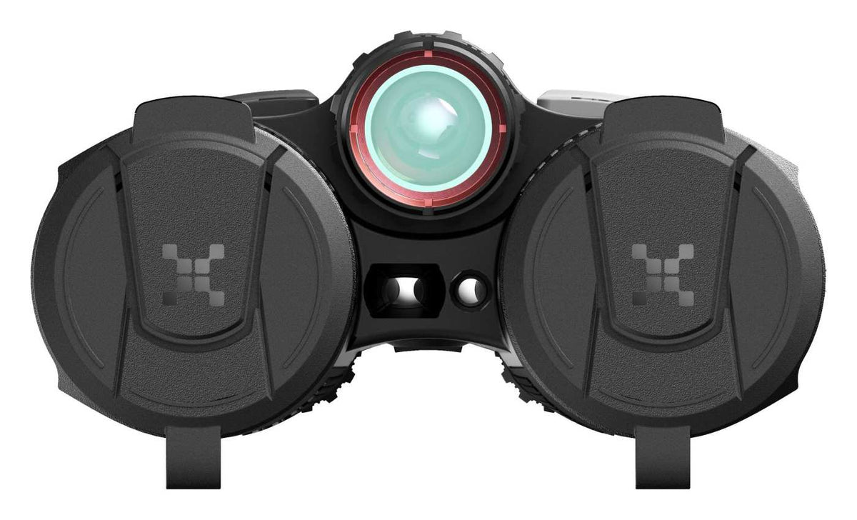 Nocpix Multispektral-Fernglas OMNI H35R in Schwarz – Objektivansicht