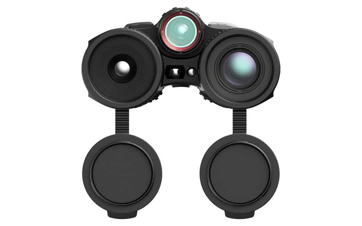Nocpix Multispektral-Fernglas OMNI L19R in Schwarz – Objektivansicht