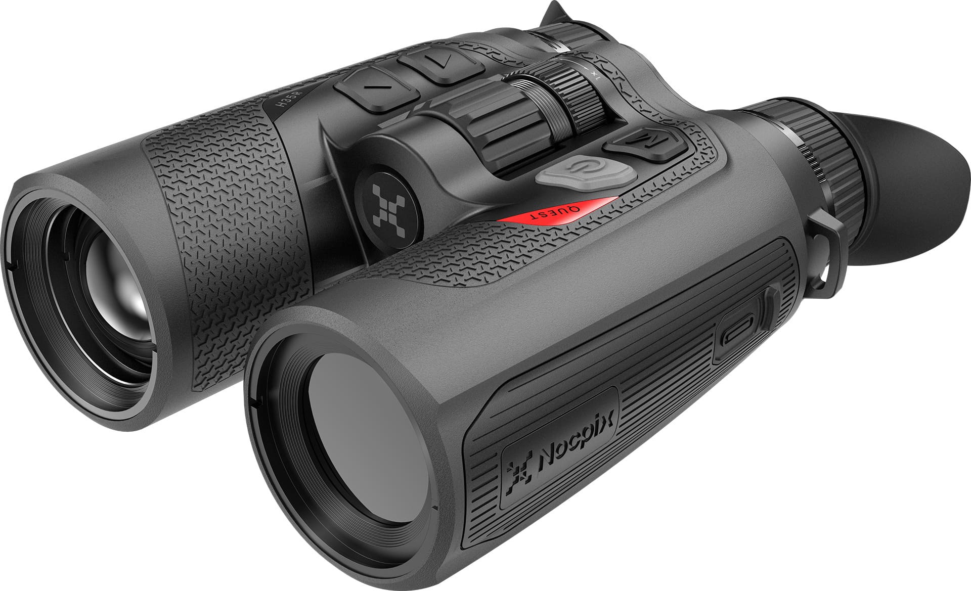 Nocpix Quest H35R Wärmebildfernglas Schrägansicht 35mm Objektive Nachtjagd

