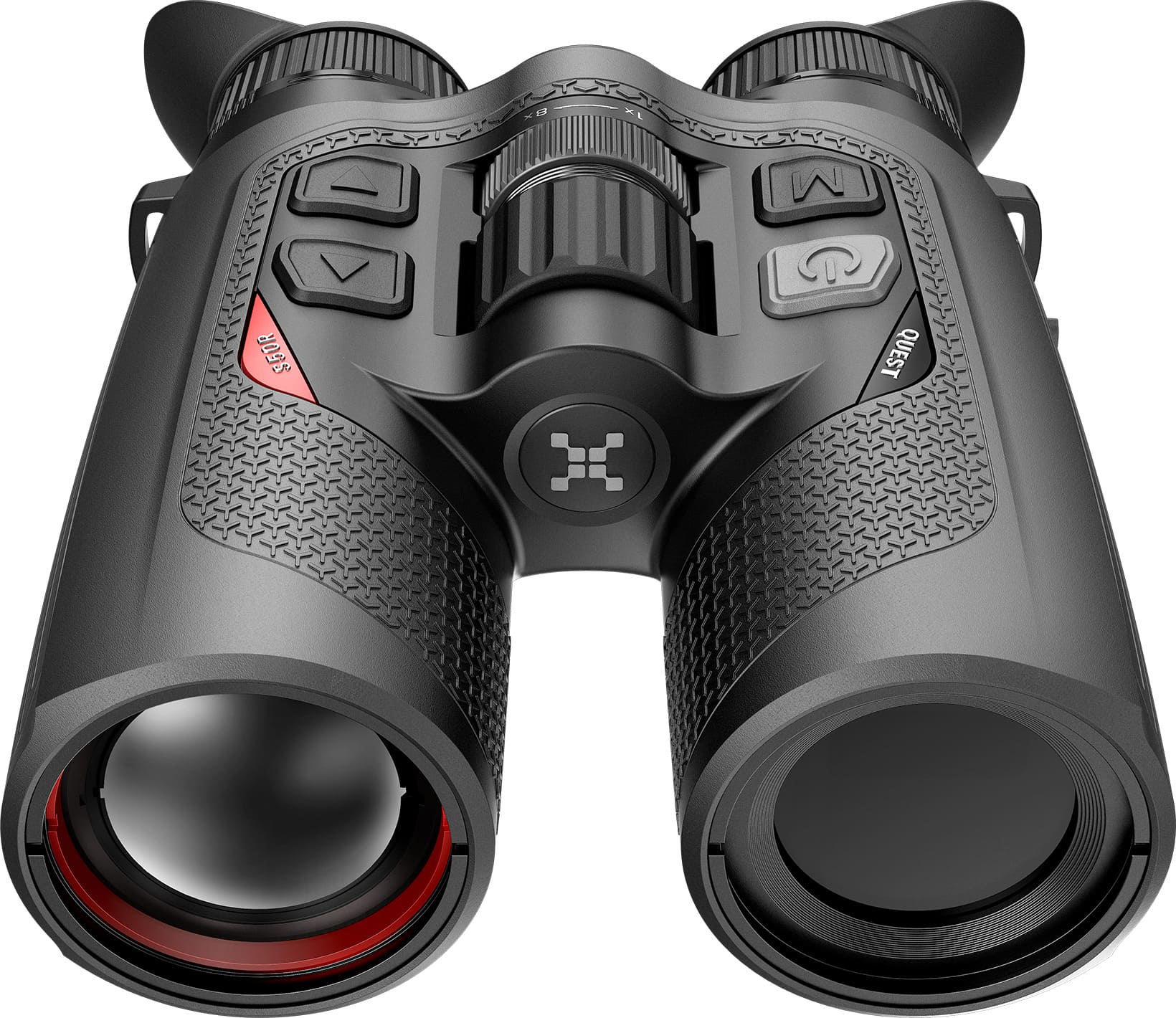 Nocpix Quest S50R Wärmebild Binokular Frontansicht 1280x1024 Sensor roter Objektivring
