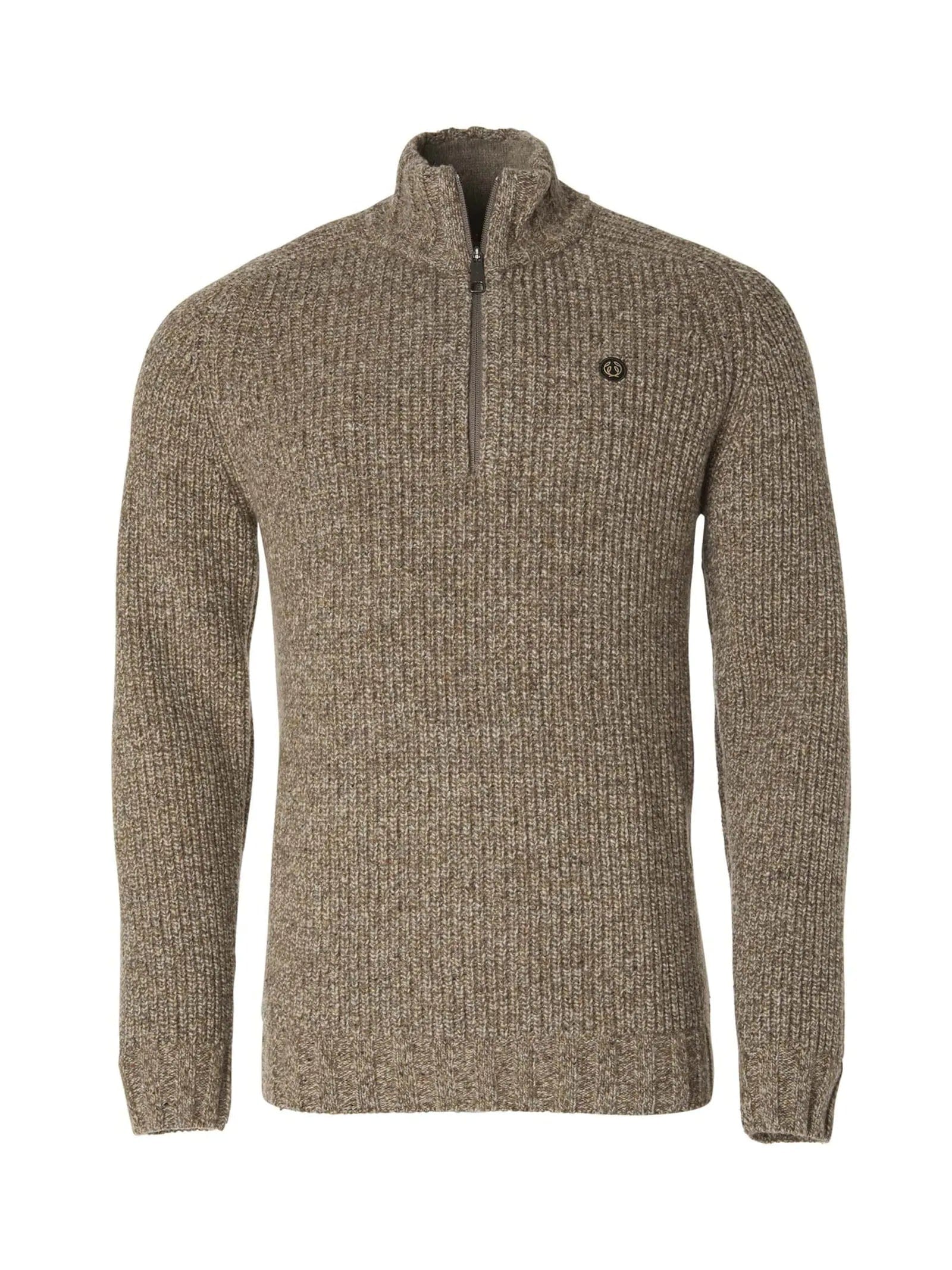 Chevalier Herren Wollpullover Groby Half Zip - Heidejagd