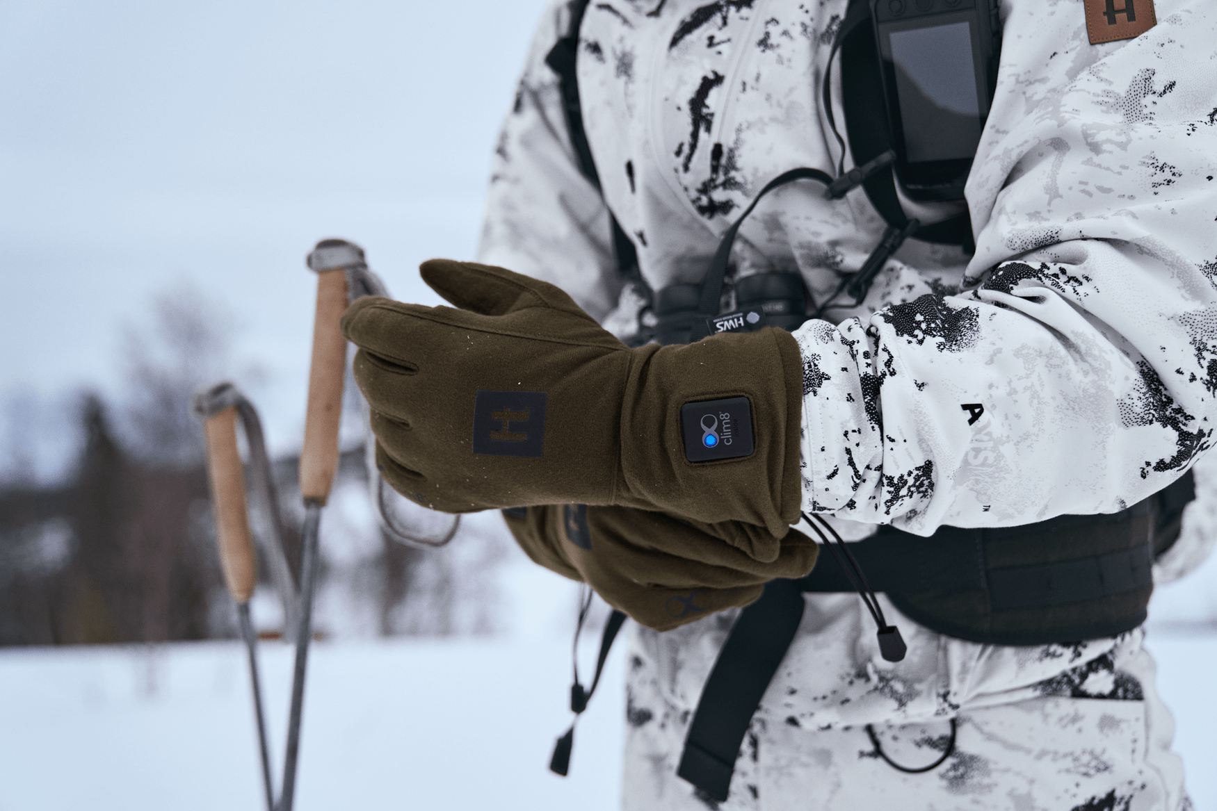 Härkila beheizte Handschuhe clim8 HWS - Heidejagd