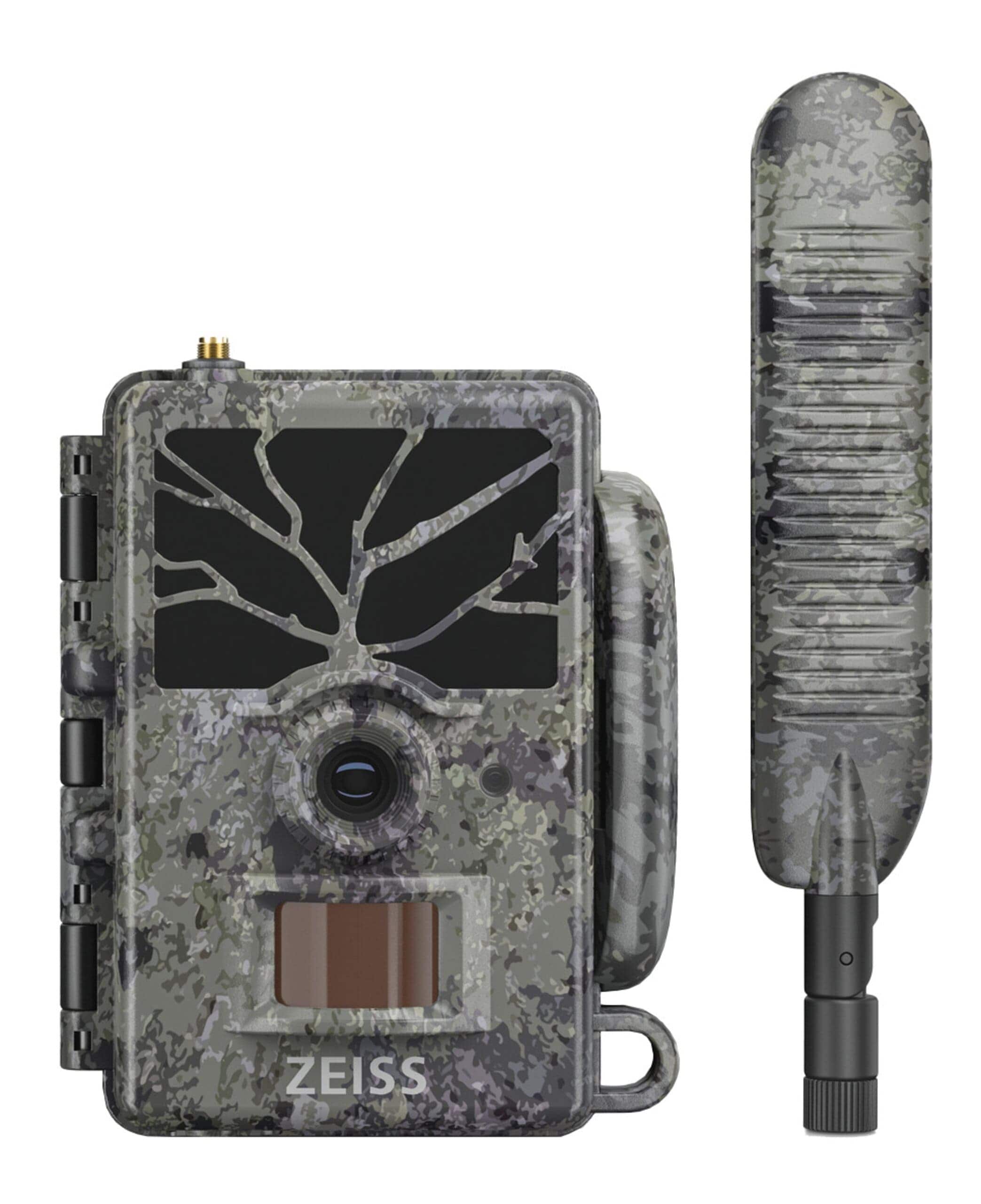 ZEISS Wildkamera Secacam 1 mit abnehmbarer LTE-Antenne im Camouflage-Design